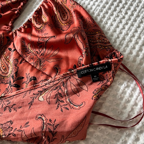 Cotton Candy LA Tie Crop Top - Picture 3 of 6